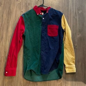 Men’s Tri-Color JCrew Corduroy Button Down Size M
